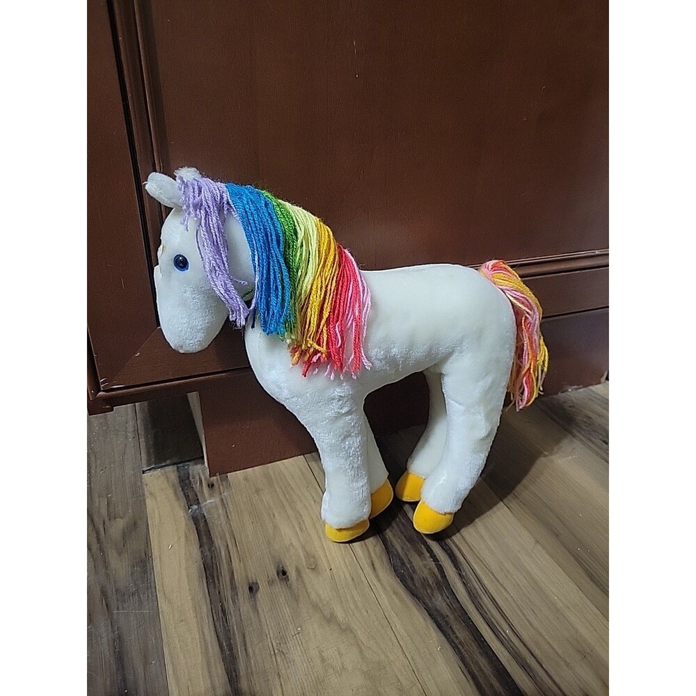 Vtg 12" Rainbow Brite White Pony Plush Toy 1983 Hallmark Cards Starlite